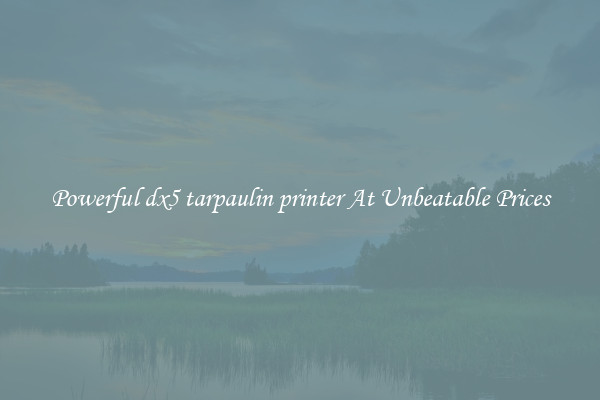 Powerful dx5 tarpaulin printer At Unbeatable Prices