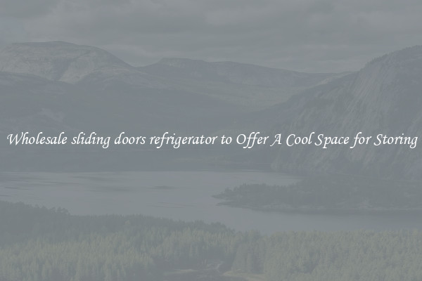 Wholesale sliding doors refrigerator to Offer A Cool Space for Storing