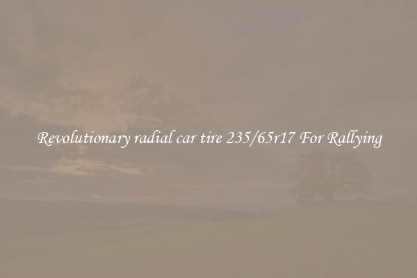 Revolutionary radial car tire 235/65r17 For Rallying