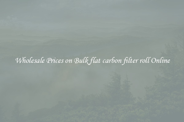 Wholesale Prices on Bulk flat carbon filter roll Online