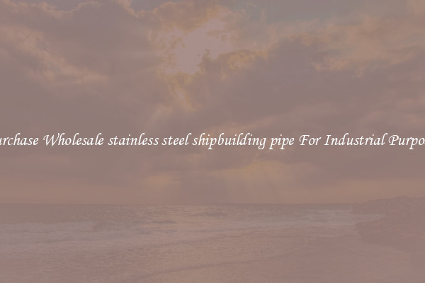 Purchase Wholesale stainless steel shipbuilding pipe For Industrial Purposes