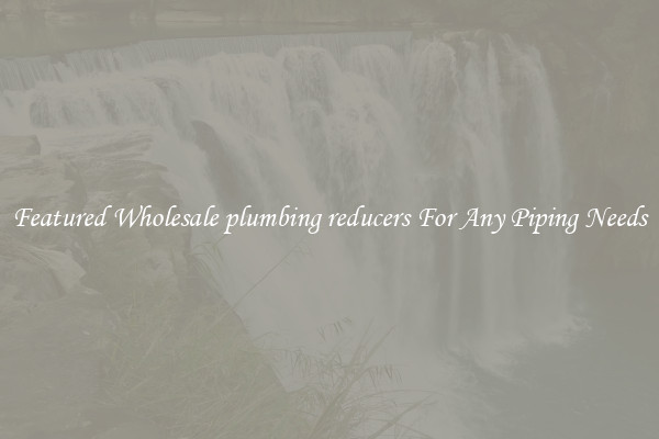 Featured Wholesale plumbing reducers For Any Piping Needs