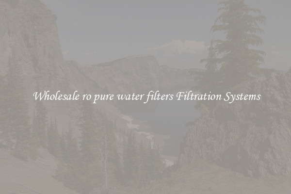 Wholesale ro pure water filters Filtration Systems