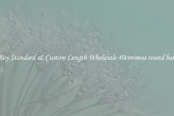 Buy Standard & Custom Length Wholesale 40crnimoa round bars