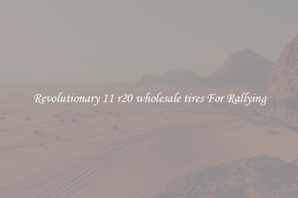 Revolutionary 11 r20 wholesale tires For Rallying