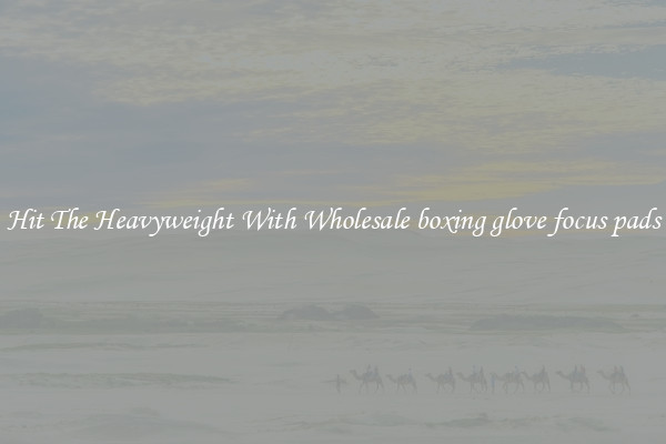 Hit The Heavyweight With Wholesale boxing glove focus pads