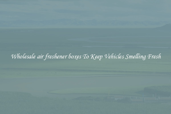 Wholesale air freshener boxes To Keep Vehicles Smelling Fresh