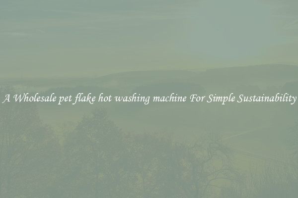 A Wholesale pet flake hot washing machine For Simple Sustainability 