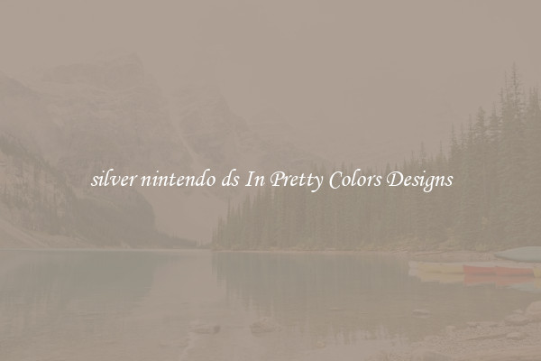 silver nintendo ds In Pretty Colors Designs