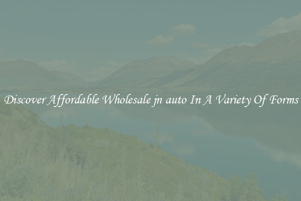 Discover Affordable Wholesale jn auto In A Variety Of Forms