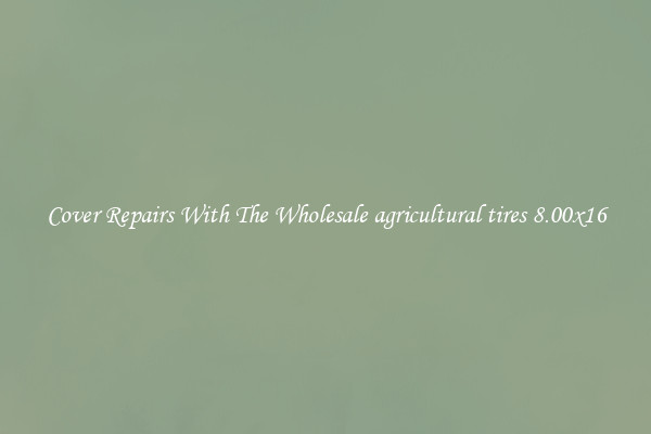  Cover Repairs With The Wholesale agricultural tires 8.00x16 