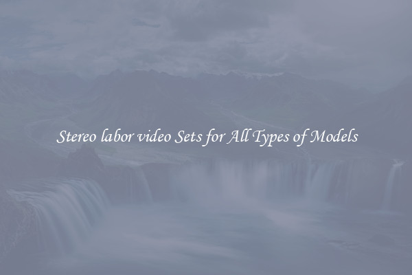 Stereo labor video Sets for All Types of Models