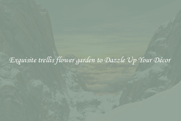 Exquisite trellis flower garden to Dazzle Up Your Décor 