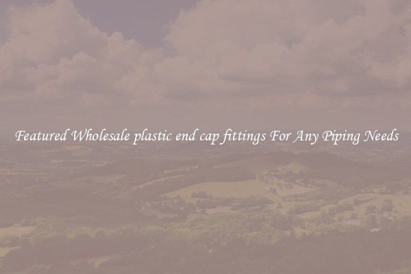 Featured Wholesale plastic end cap fittings For Any Piping Needs